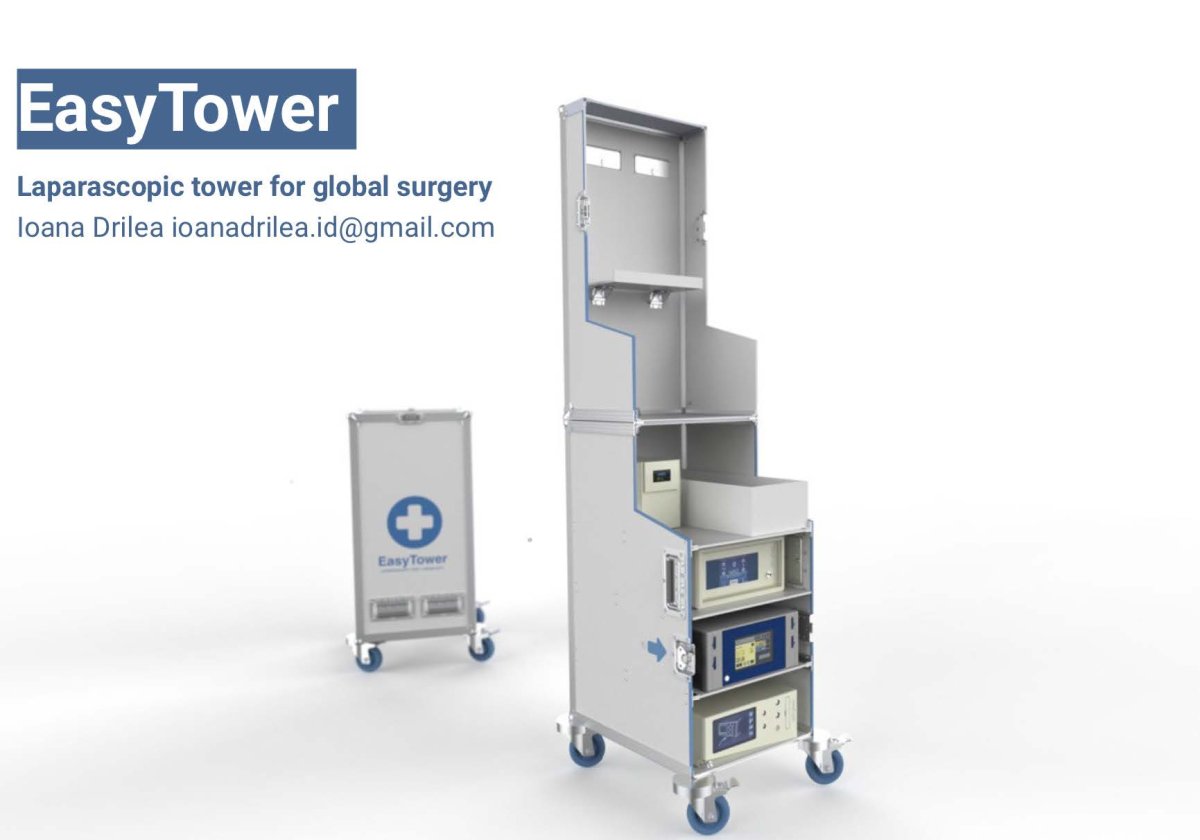 The laparoscopic tower for global surgery offers an affordable, portable option for surgeon.